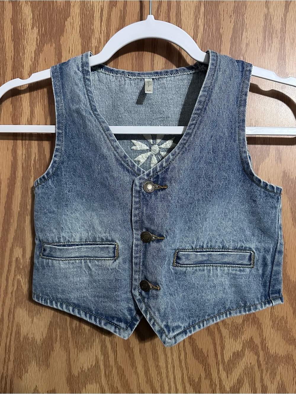 Rylee + Cru Girls Denim - Light Blue Jean Vest Size 8-9 yrs
